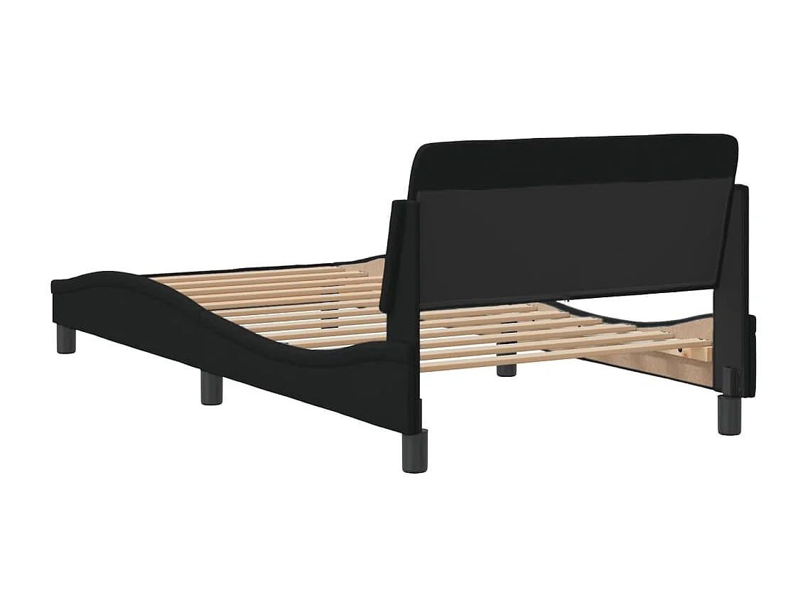 Cadre de lit Dover noir 100x200 cm tissu