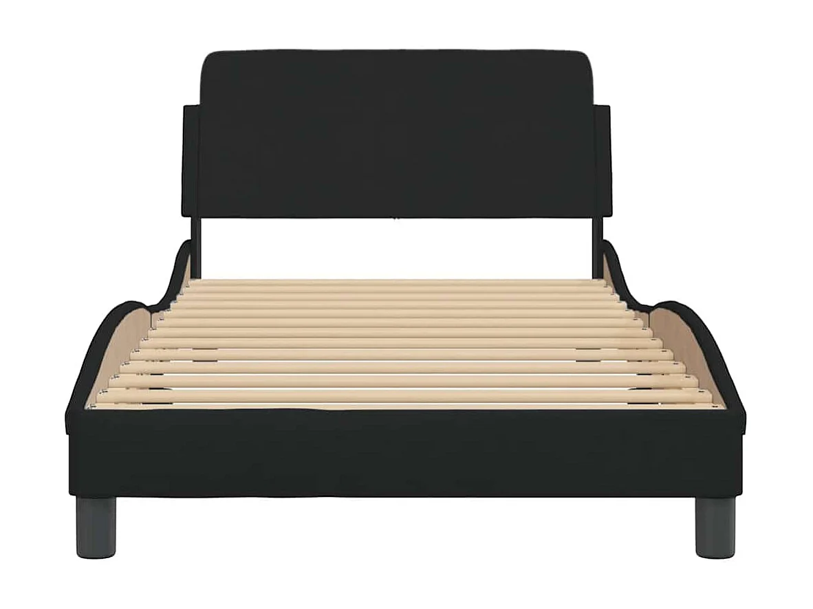 Cadre de lit Dover noir 100x200 cm tissu