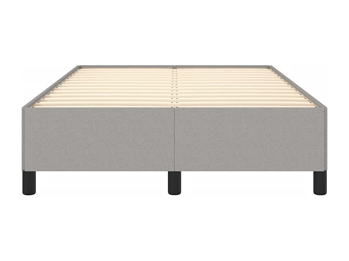 Cadre de lit sans matelas gris clair 120x190 cm tissu