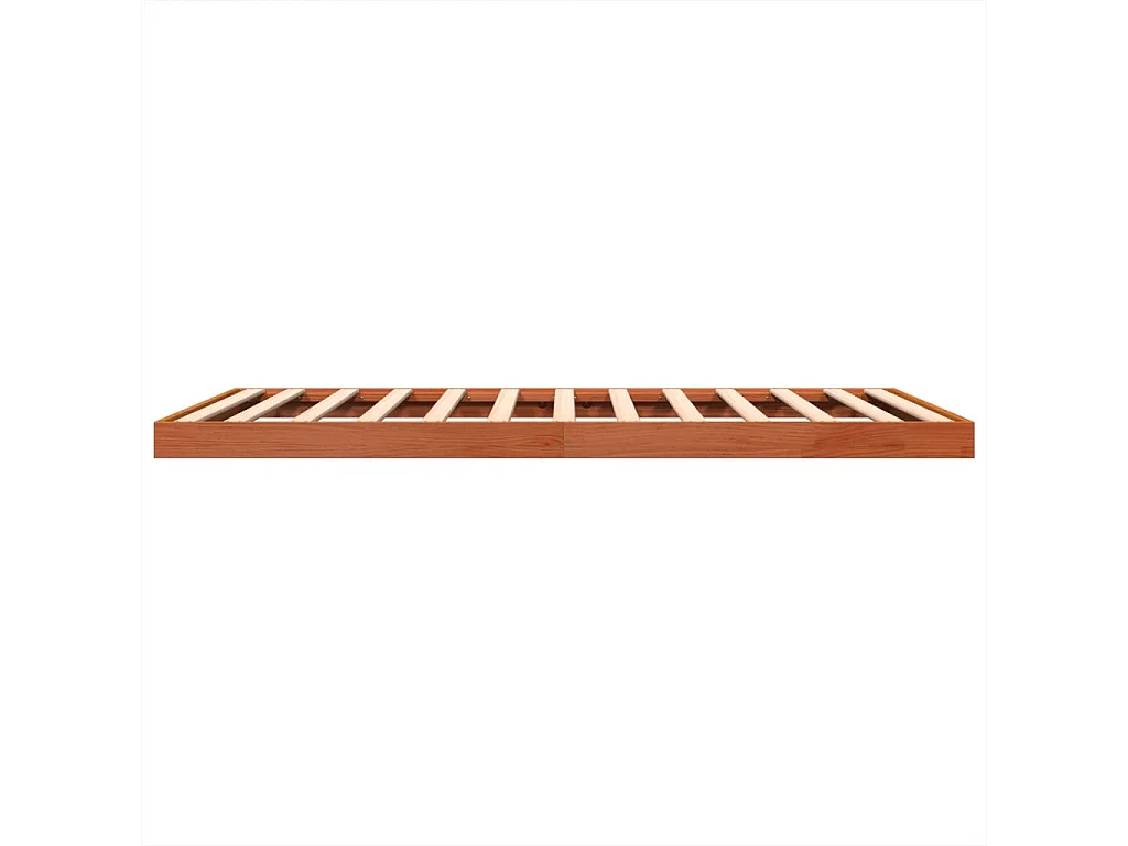 Bedframe massief grenenhout wasbruin 120x200 cm