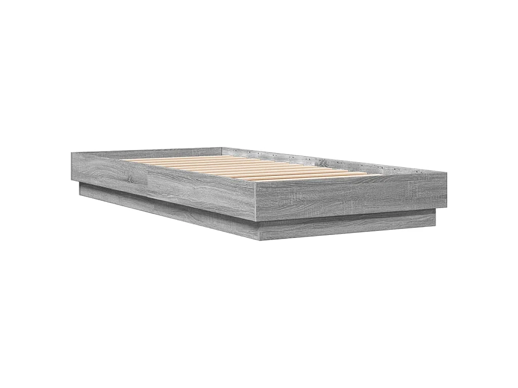 Cadre de lit sans matelas sonoma gris 100x200 cm