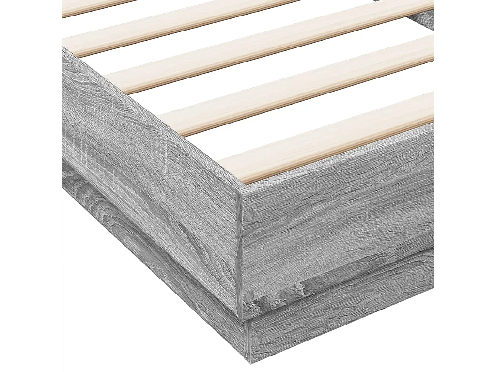 Cadre de lit sans matelas sonoma gris 100x200 cm
