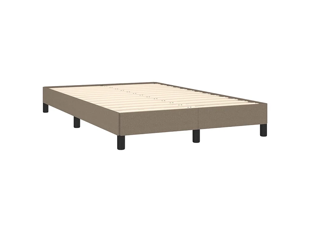 Boxspring met matras stof taupe 120x190 cm