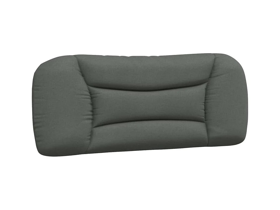 Cadre de lit avec LED sans matelas gris foncé 100x200 cm tissu