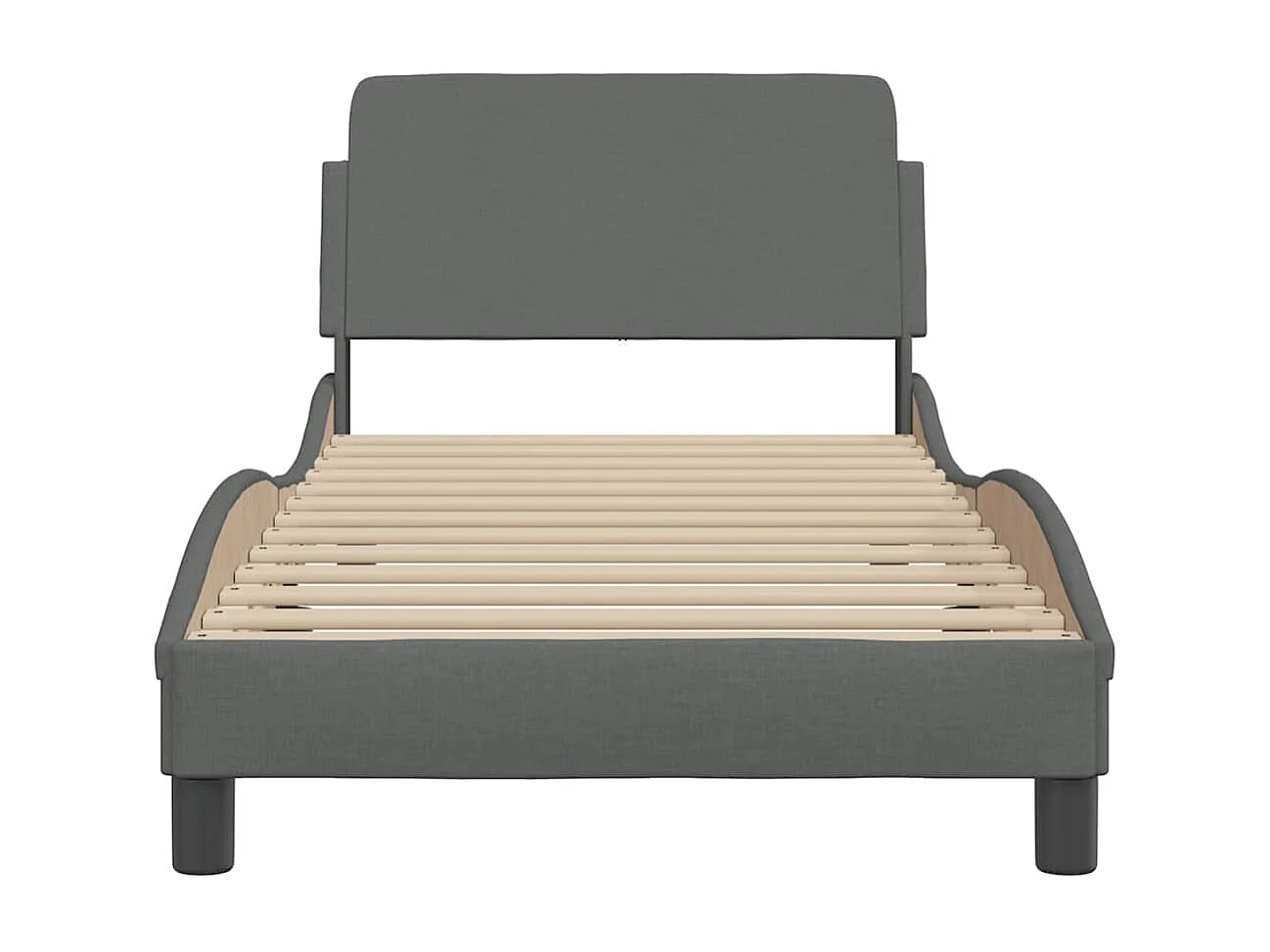 Bedframe "Dover" 90x200 cm stof donkergrijs