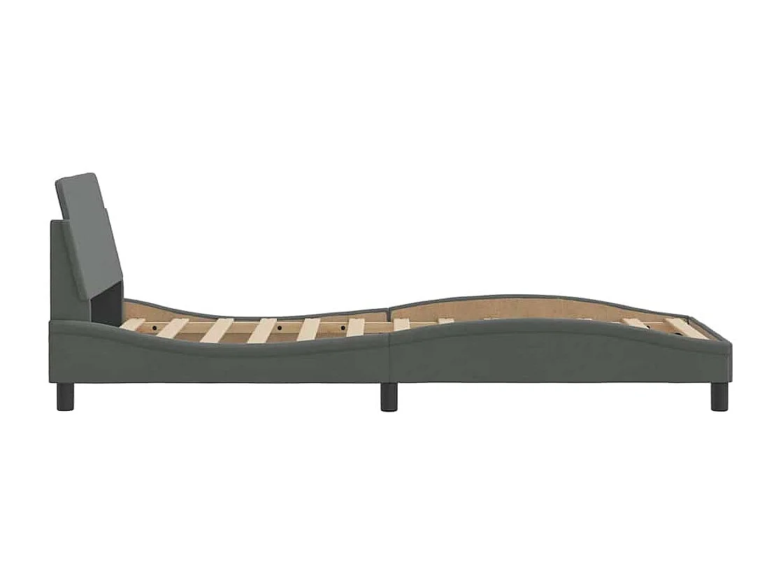 Bedframe "Dover" 90x200 cm stof donkergrijs