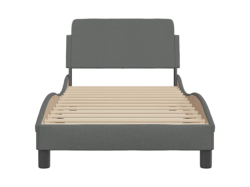 Bedframe "Dover" 90x200 cm stof donkergrijs