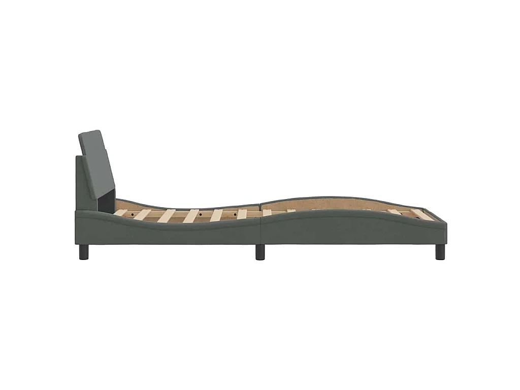 Bedframe "Dover" 90x200 cm stof donkergrijs