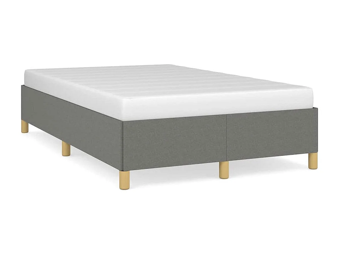 Cadre de lit sans matelas gris foncé 120x190 cm tissu