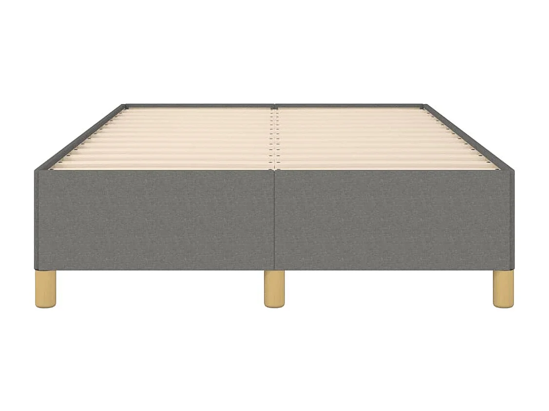 Cadre de lit sans matelas gris foncé 120x190 cm tissu