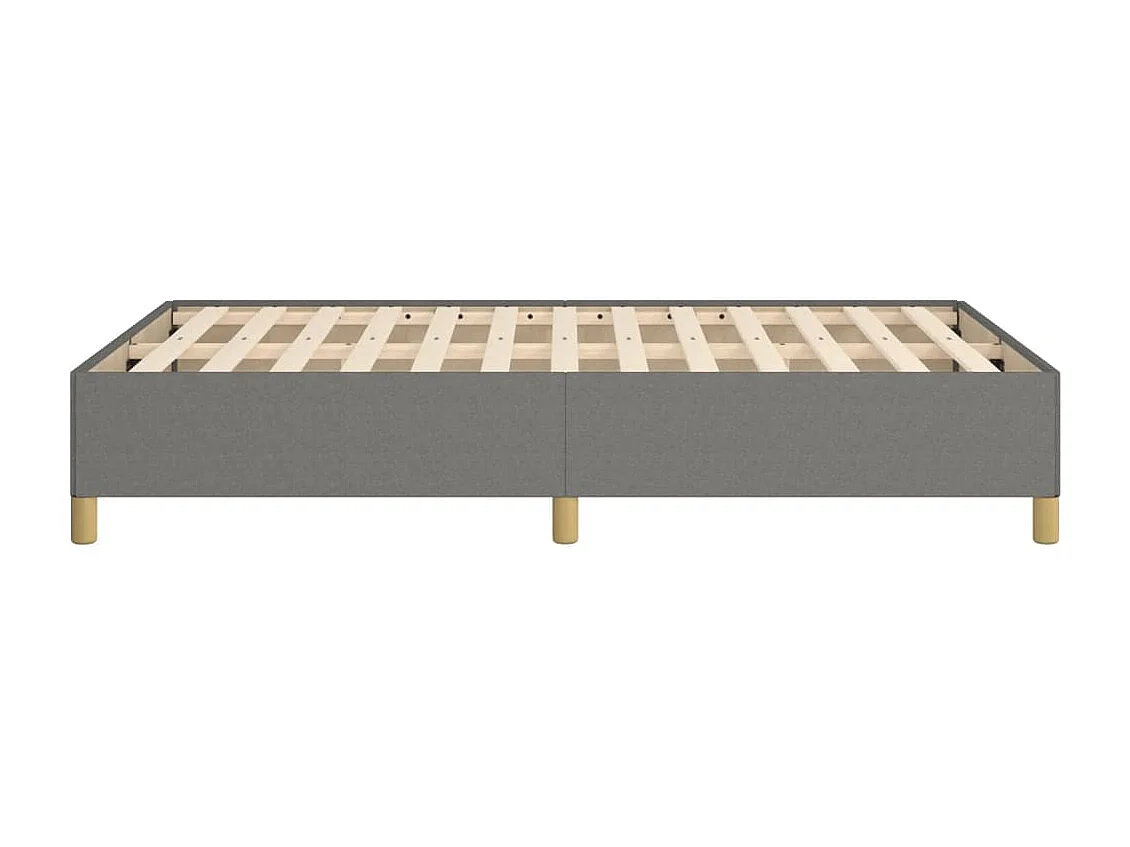 Cadre de lit sans matelas gris foncé 120x190 cm tissu