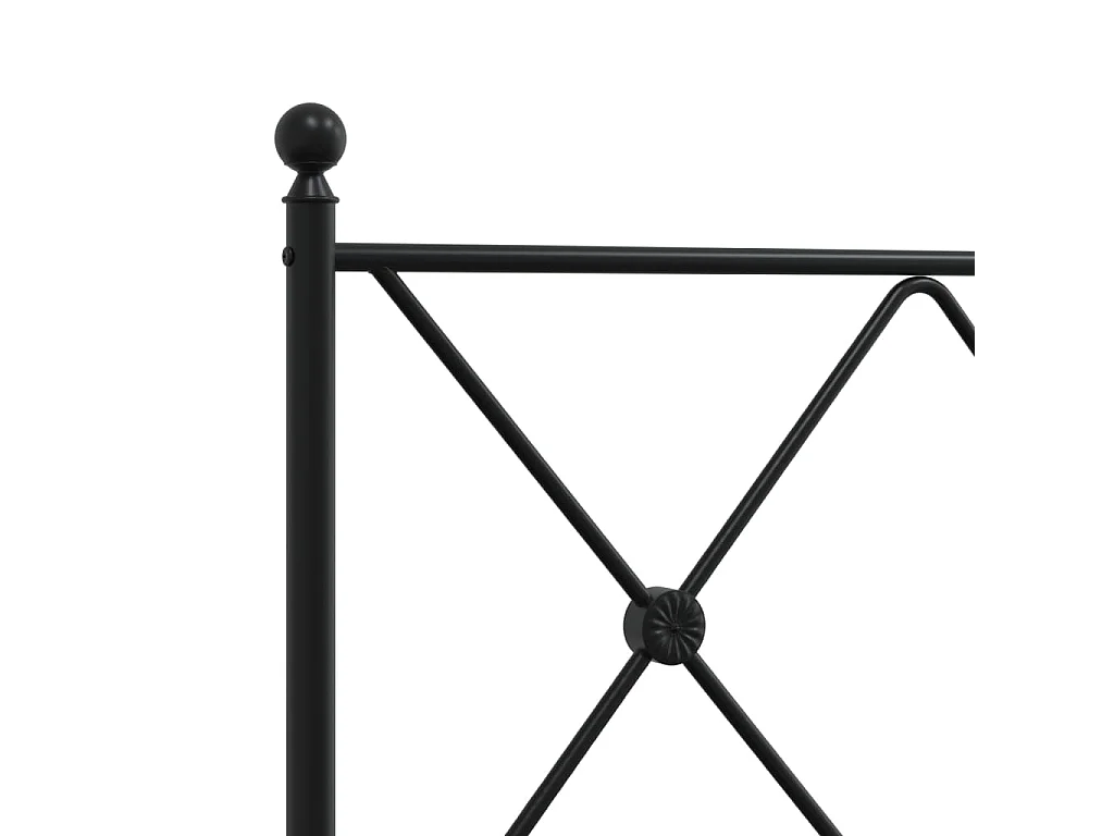Bedframe met hoofd- en voeteneinde metaal zwart 120x190 cm