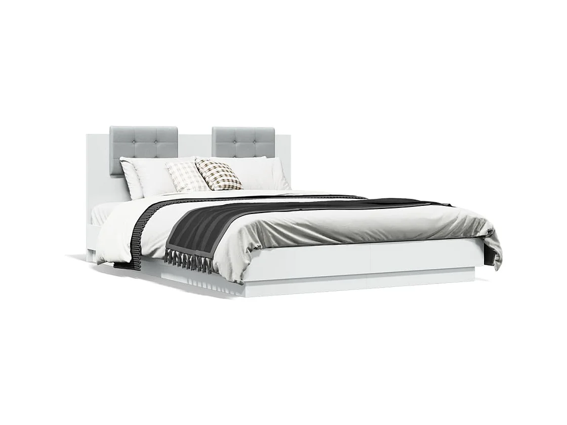 Cadre de lit sans matelas blanc 120x200 cm