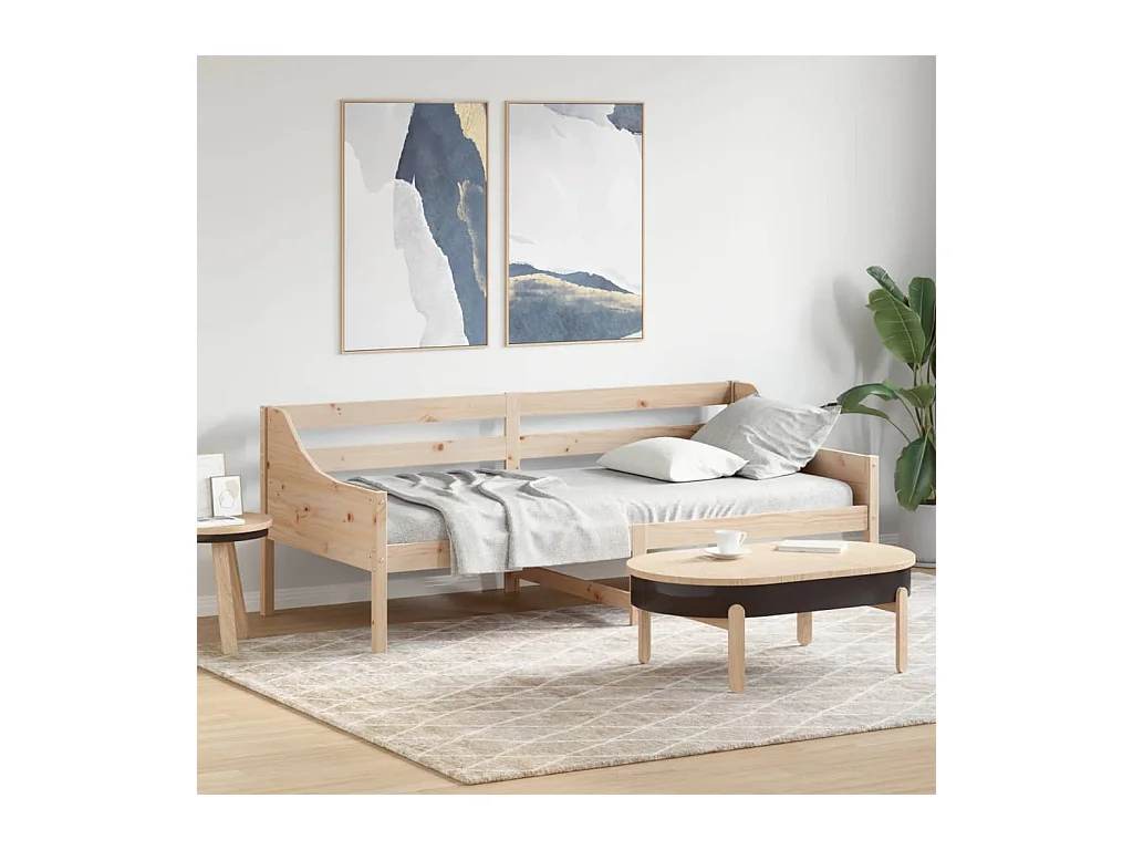 Slaapbank zonder matras 80x200 cm massief grenenhout