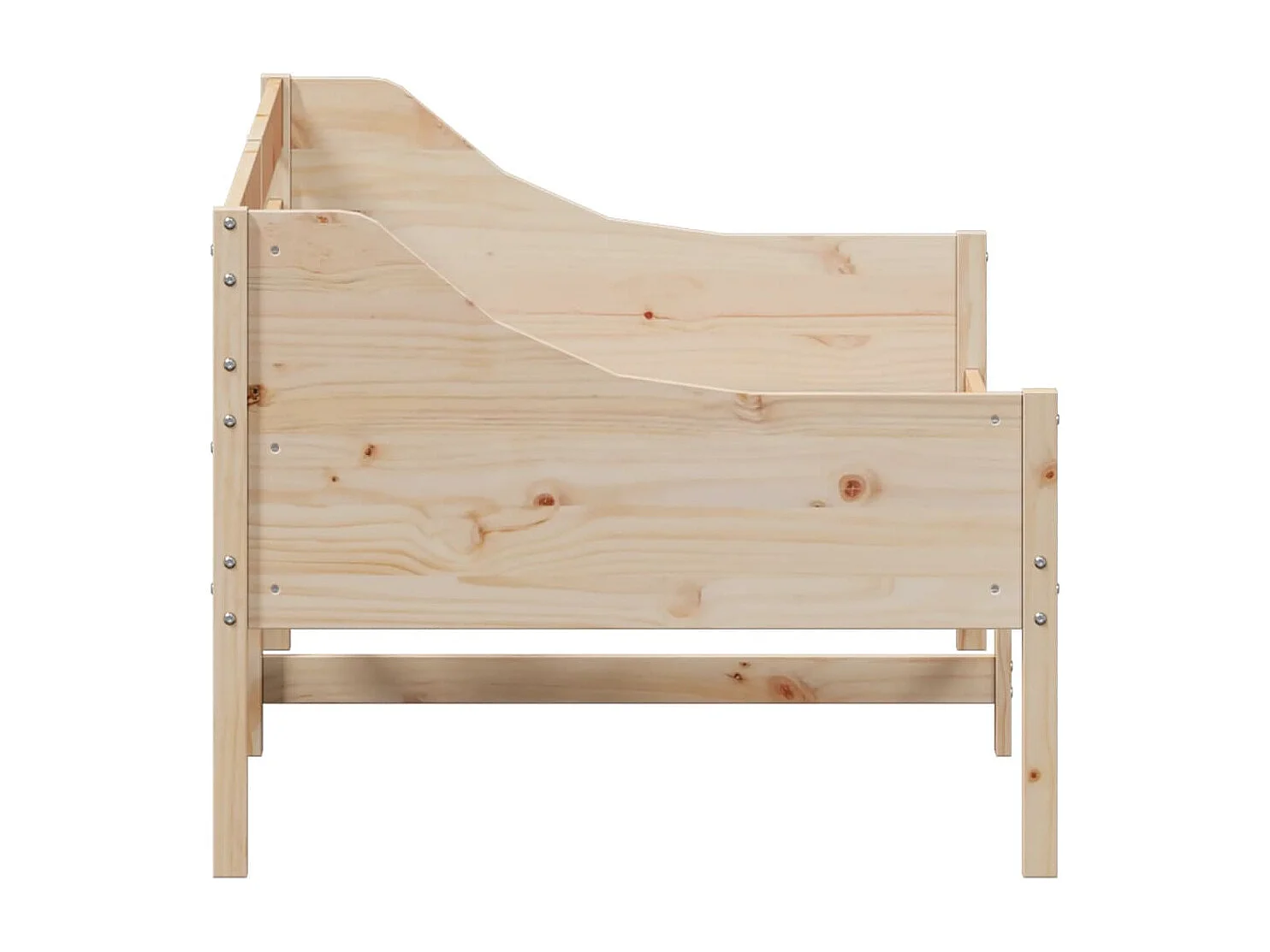 Dormeuse senza Materasso 80x200 cm in Legno Massello di Pino