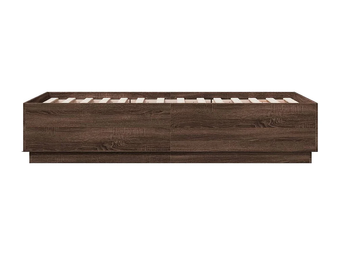 Cadre de lit sans matelas chêne marron 75x190 cm
