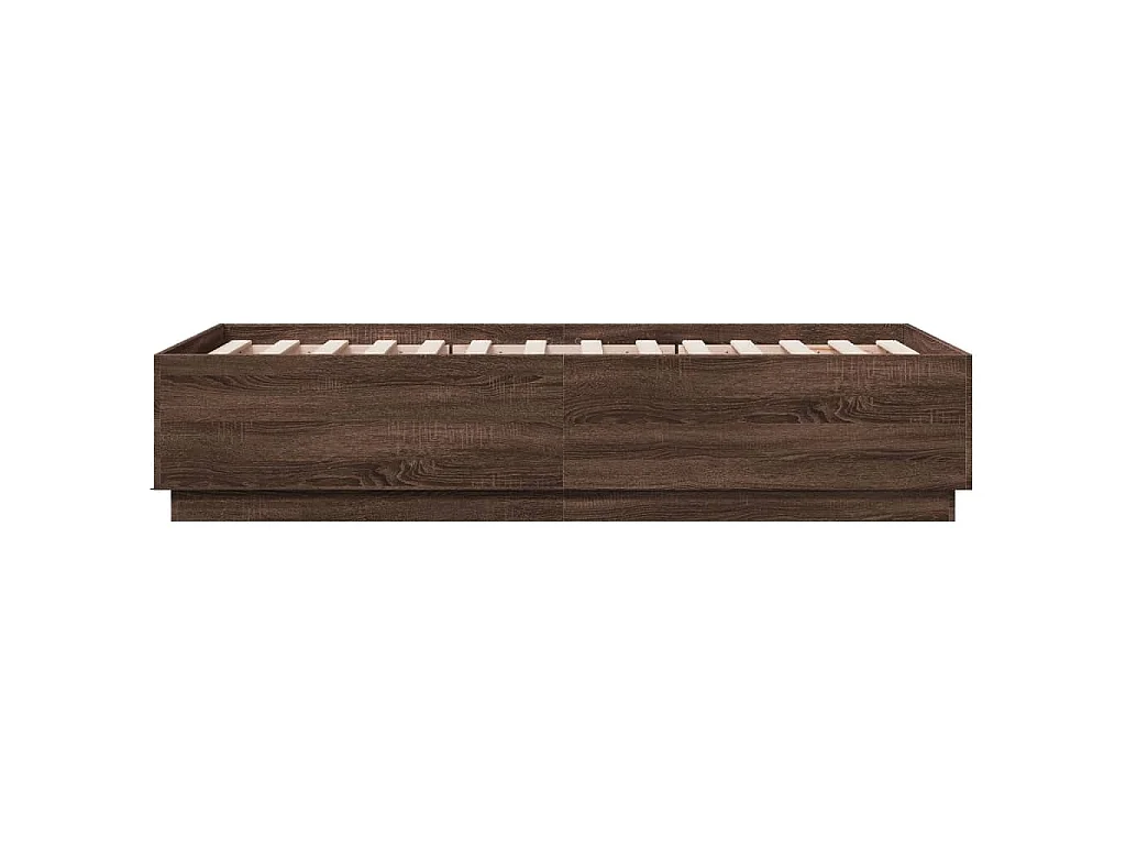 Cadre de lit sans matelas chêne marron 75x190 cm