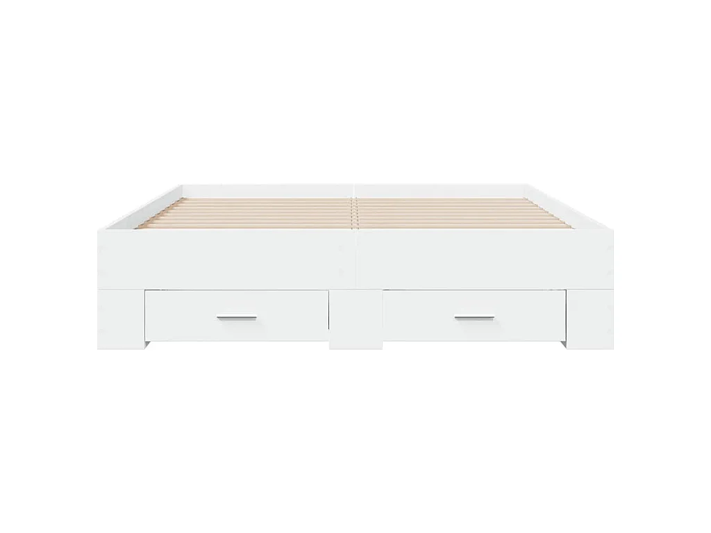 Cama con cajones madera de ingeniería blanco 120x190 cm