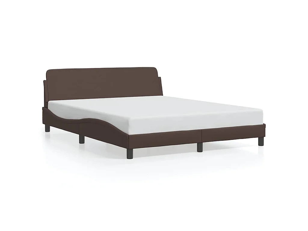 Cadre de lit Dover marron 160x200 cm similicuir