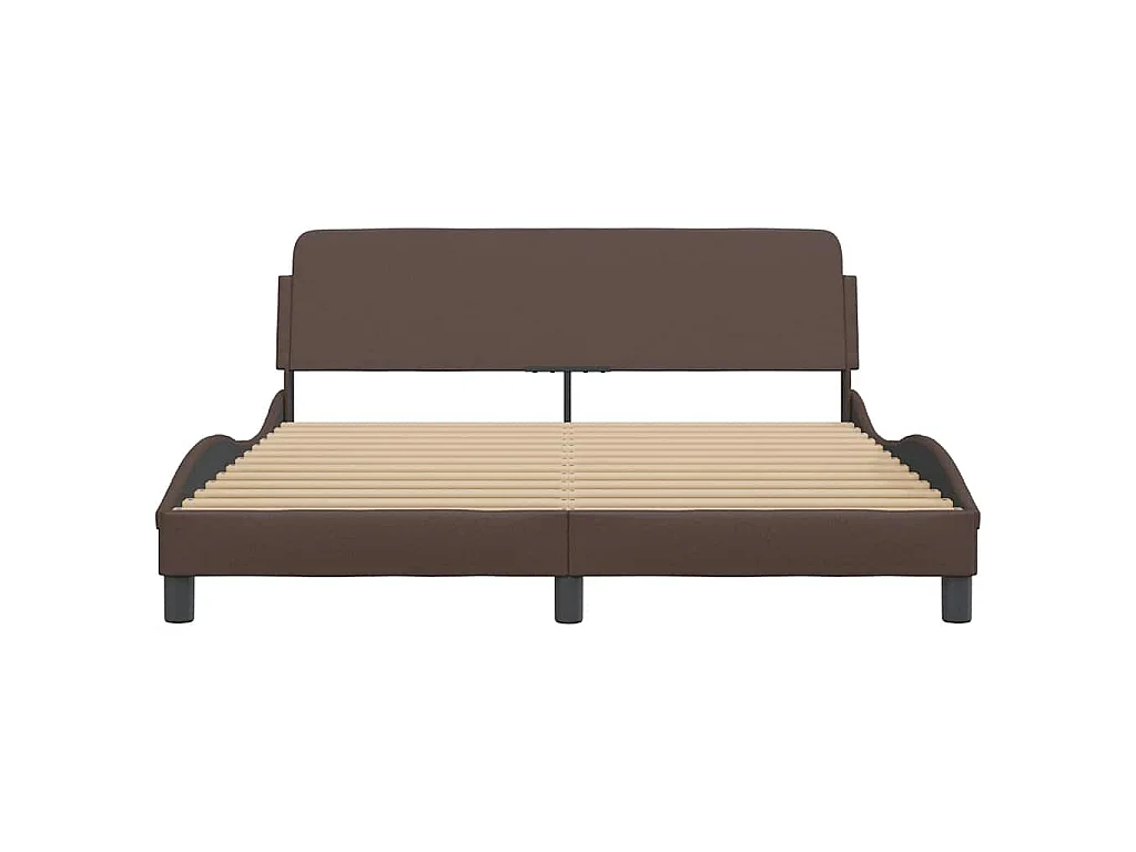 Cadre de lit Dover marron 160x200 cm similicuir