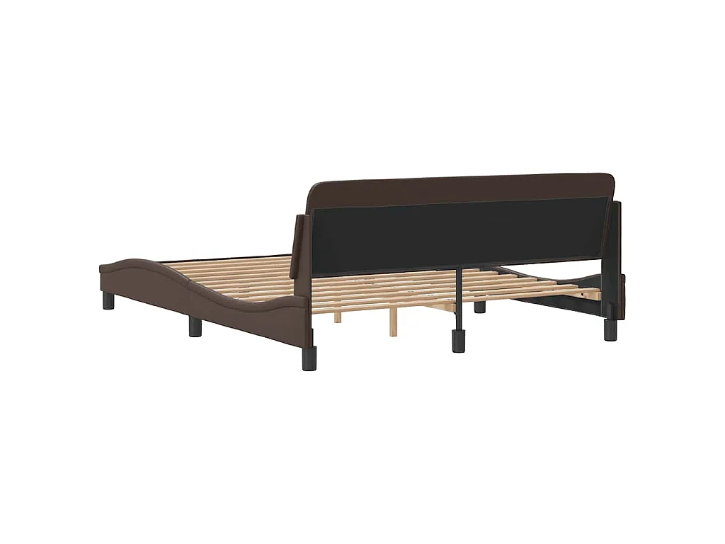 Cadre de lit Dover marron 160x200 cm similicuir