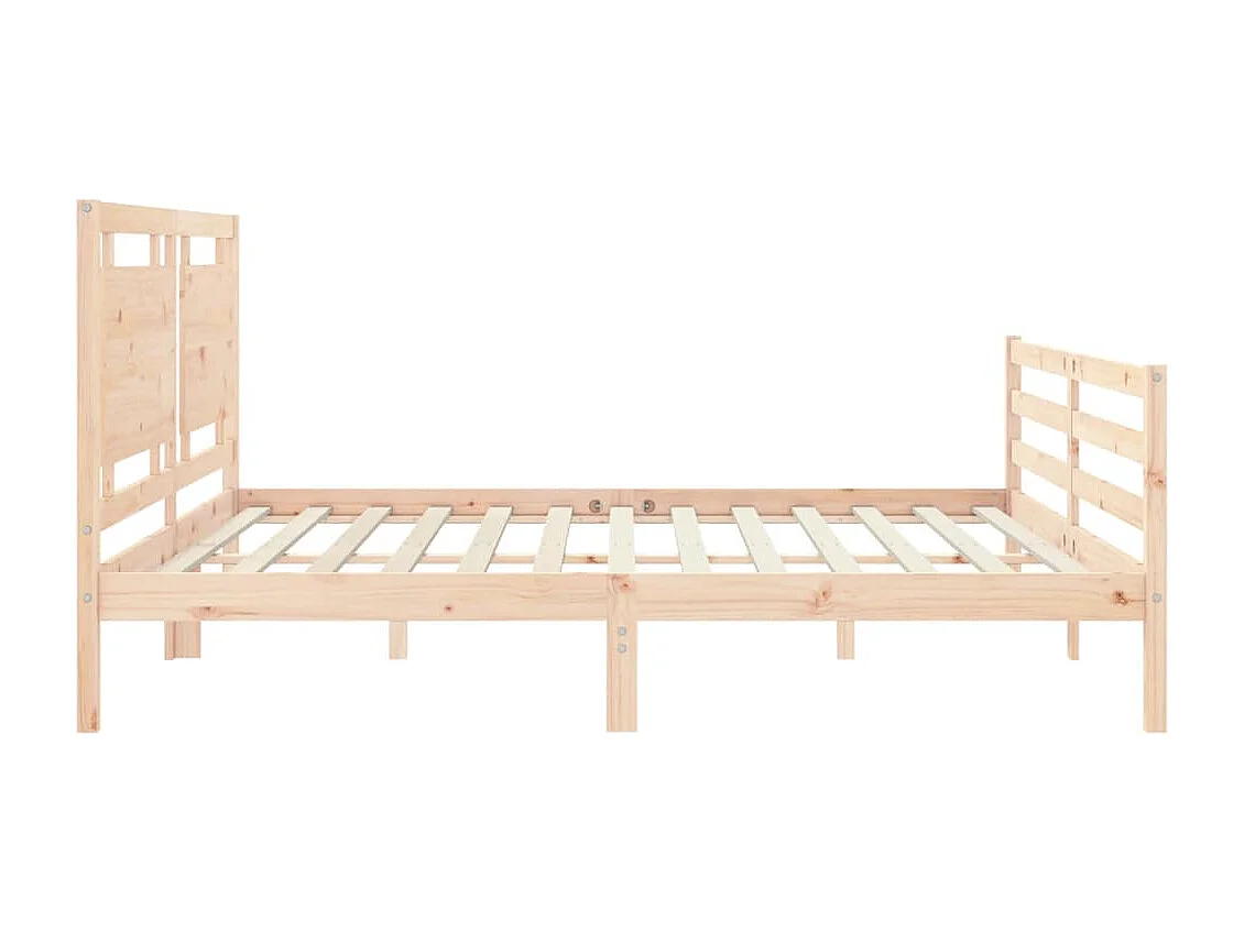 Giroletto con Testiera Super King Size in Legno Massello