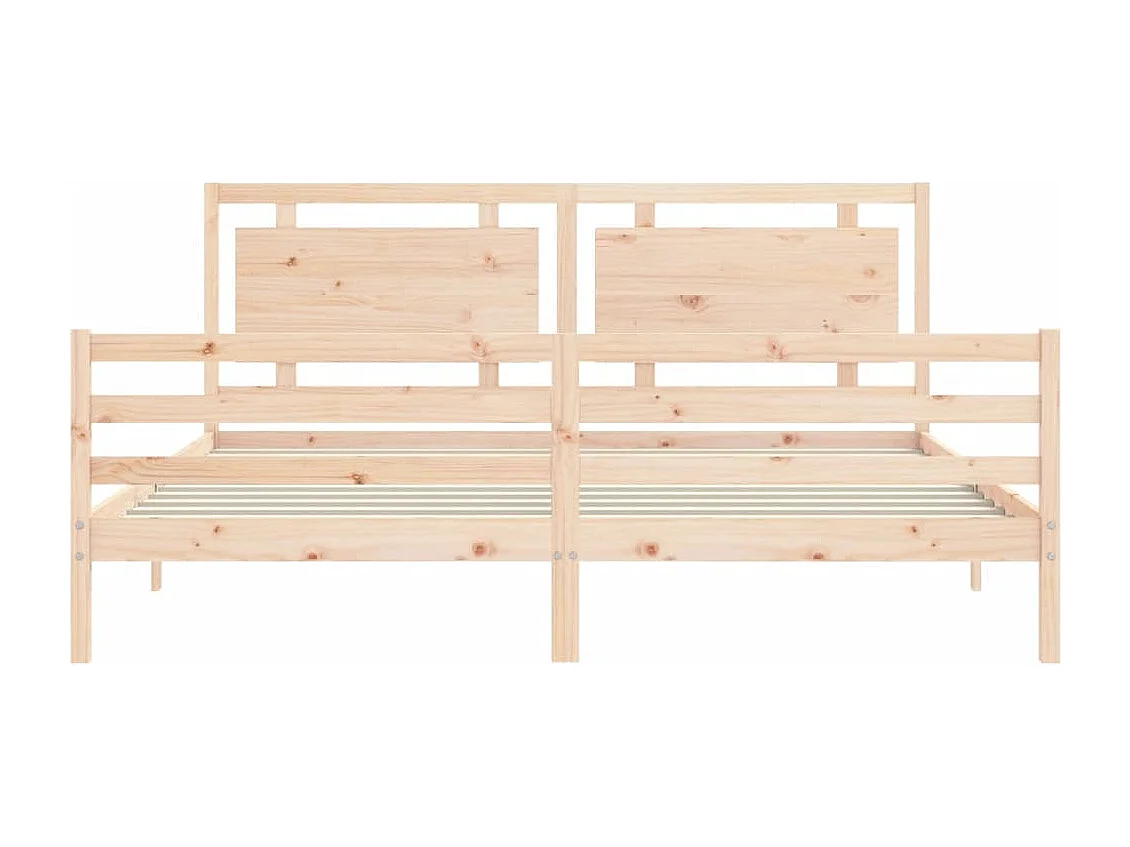 Cadre de lit sans matelas bois massif