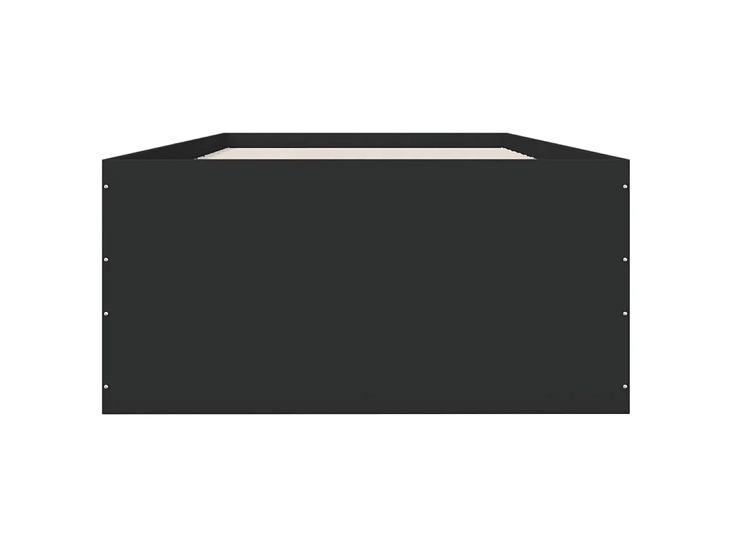 Cadre de lit sans matelas noir 75x190 cm