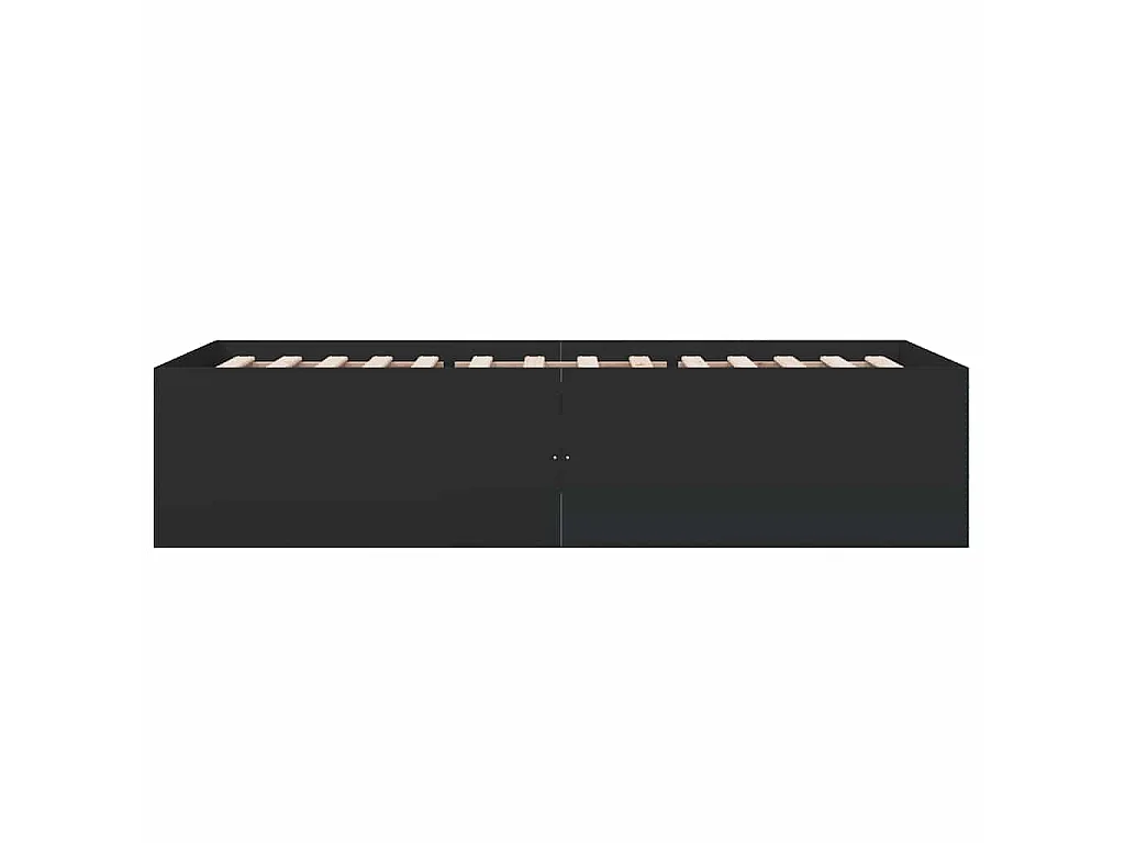 Cadre de lit sans matelas noir 75x190 cm