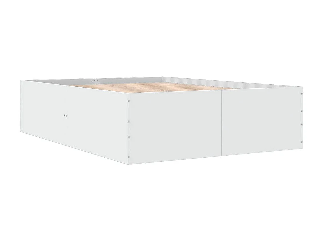 Bedframe bewerkt hout wit 140x200 cm