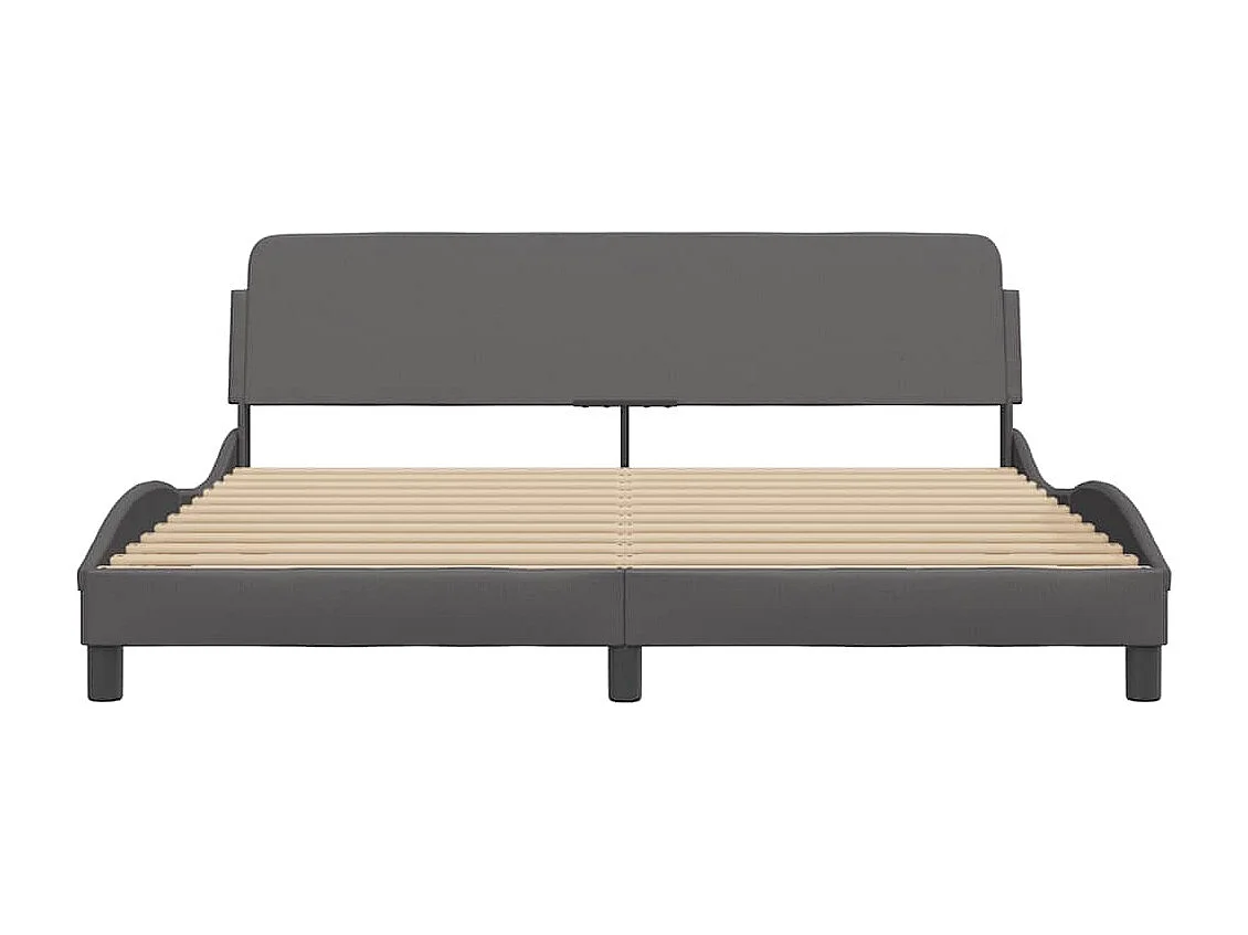 Cadre de lit Dover gris 180x200 cm similicuir