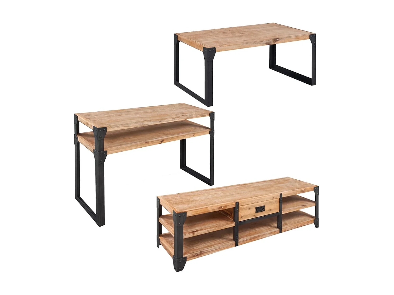 Mobilier de salon 3 pièces Bois d'acacia massif