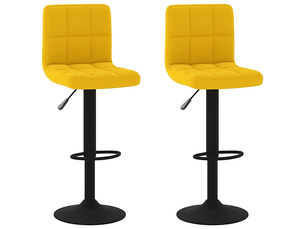 Barkrukken 2 st fluweel mosterdgeel