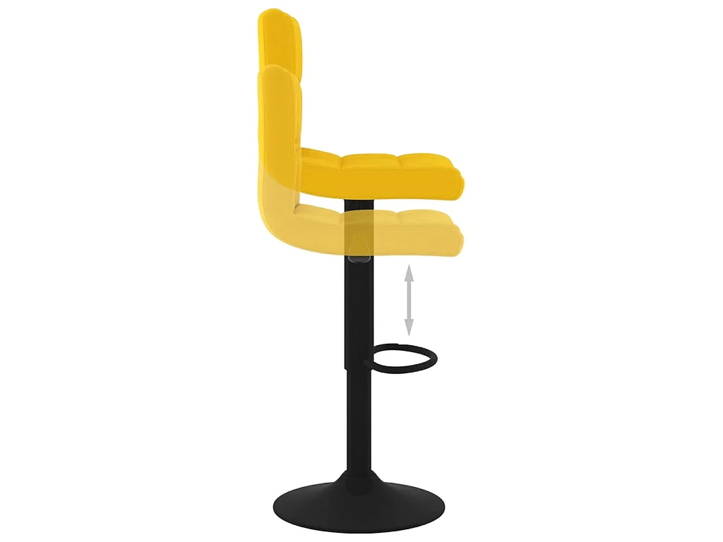 Barkrukken 2 st fluweel mosterdgeel