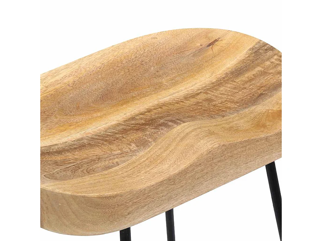 Gavin Barhocker 2 Stk. Massivholz Mango