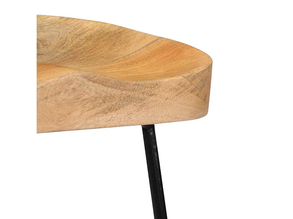 Gavin Barhocker 2 Stk. Massivholz Mango