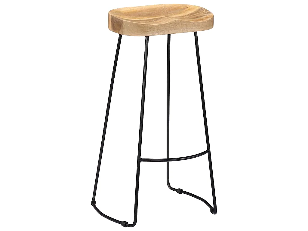 Gavin Barhocker 2 Stk. Massivholz Mango
