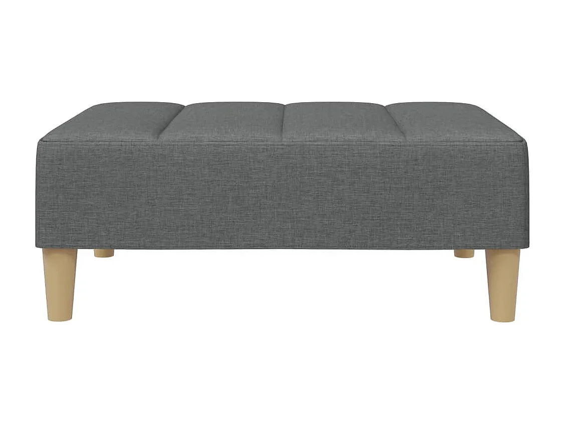 Repose-pied gris foncé 77x55x31 cm tissu