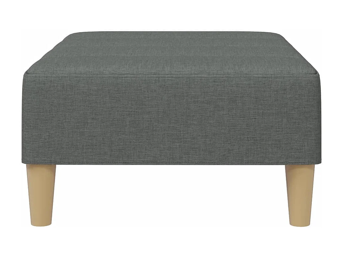 Repose-pied gris foncé 77x55x31 cm tissu