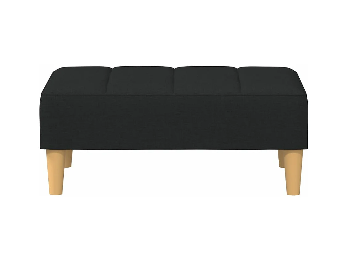 Repose-pied noir 77x55x31 cm tissu