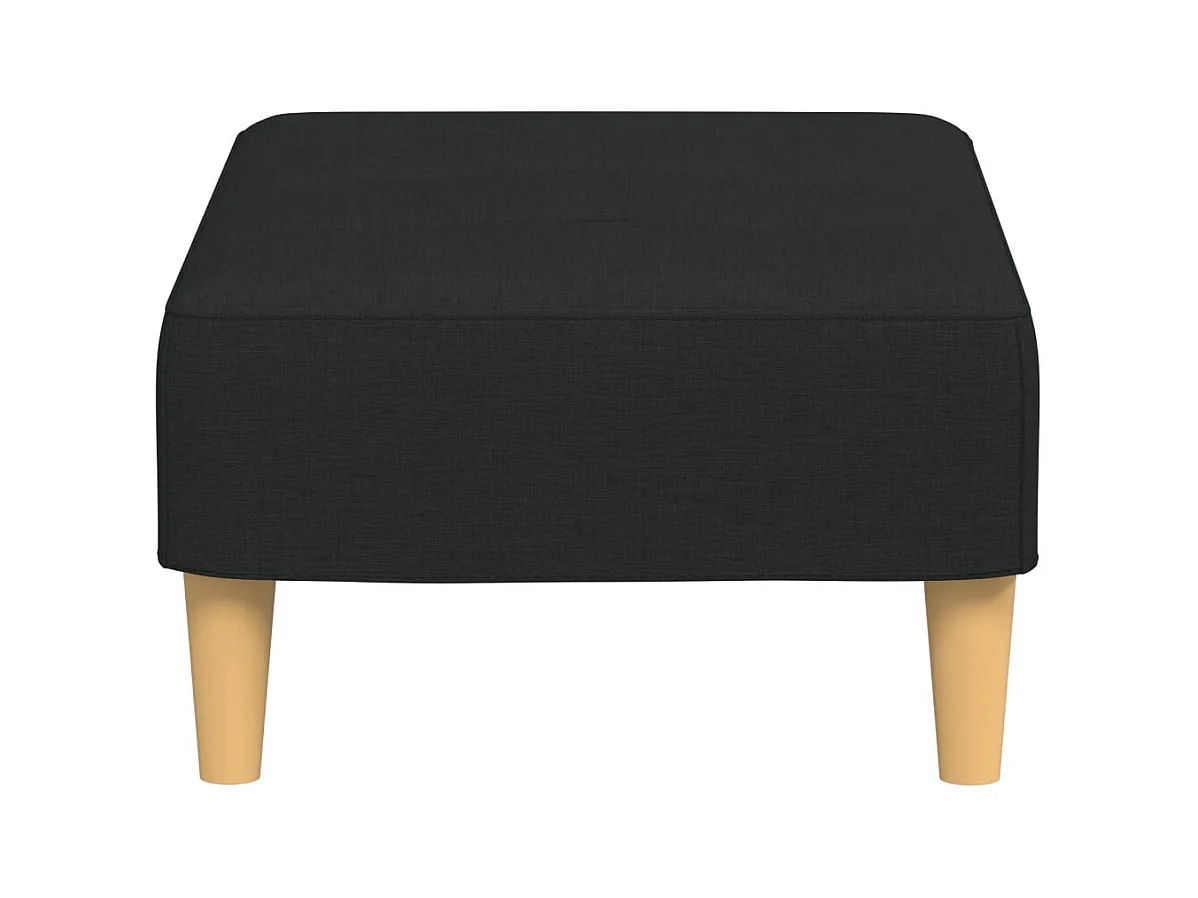 Repose-pied noir 77x55x31 cm tissu