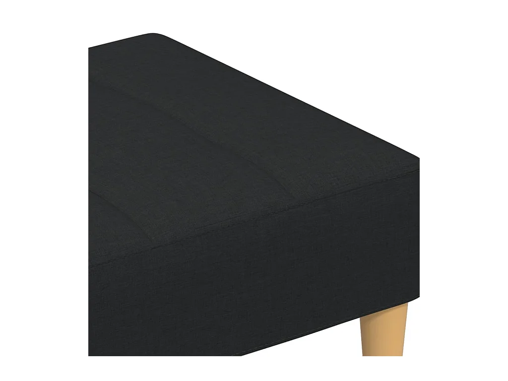 Repose-pied noir 77x55x31 cm tissu