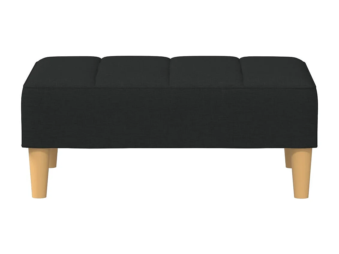 Repose-pied noir 77x55x31 cm tissu