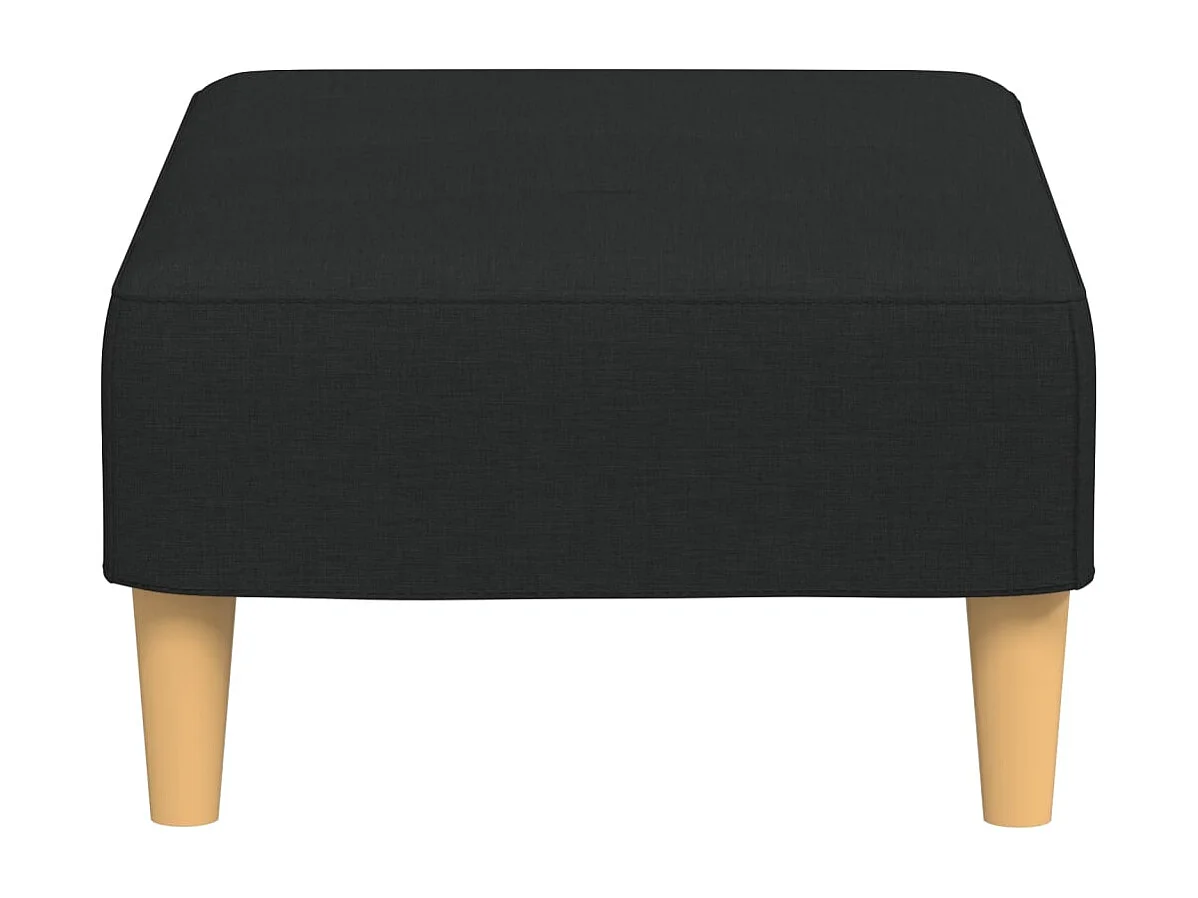 Repose-pied noir 77x55x31 cm tissu