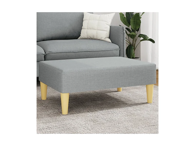 Fußhocker Hellgrau 77x55x31 cm Stoff