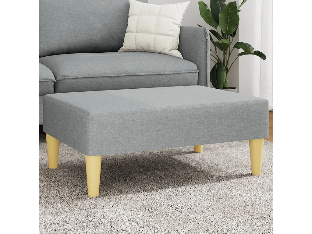 Fußhocker Hellgrau 77x55x31 cm Stoff