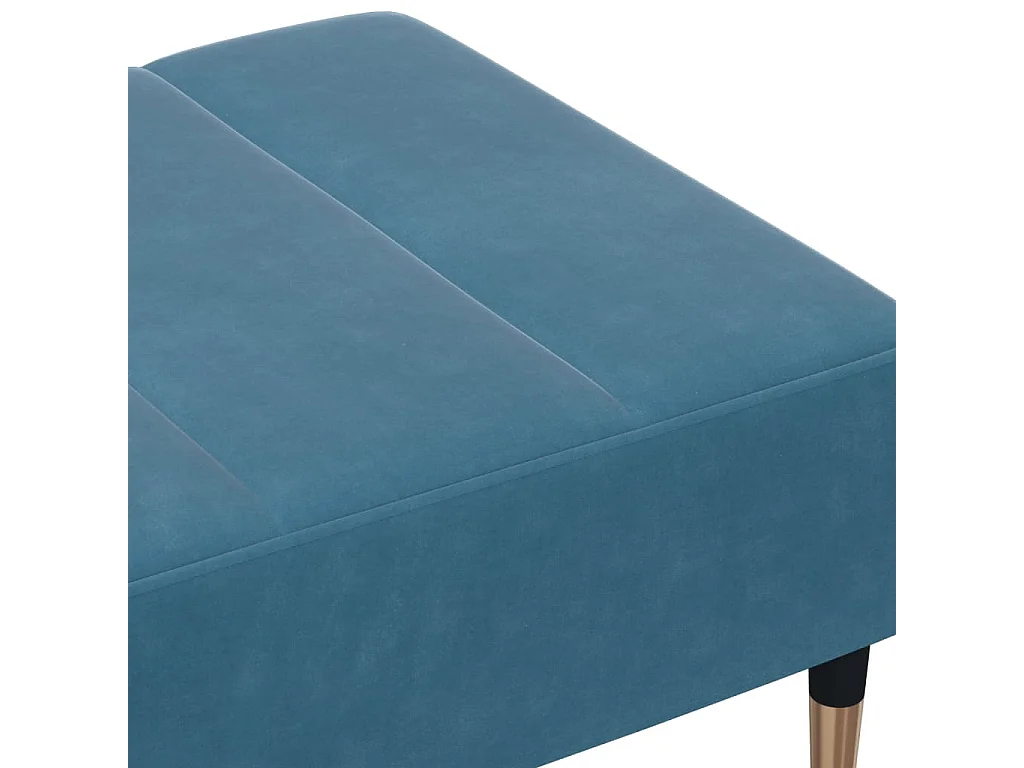 Repose-pied bleu 77x55x31 cm velours