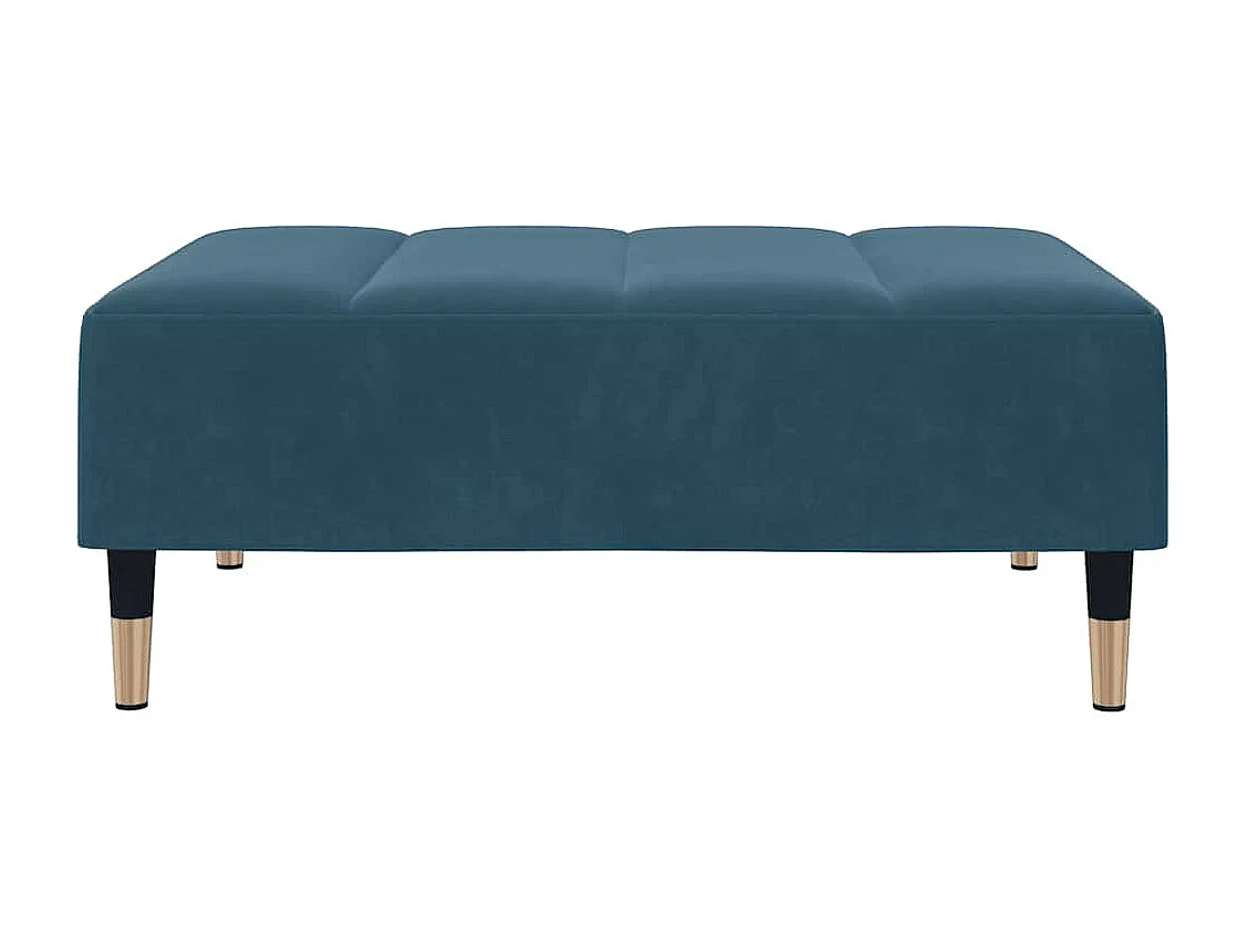 Repose-pied bleu 77x55x31 cm velours