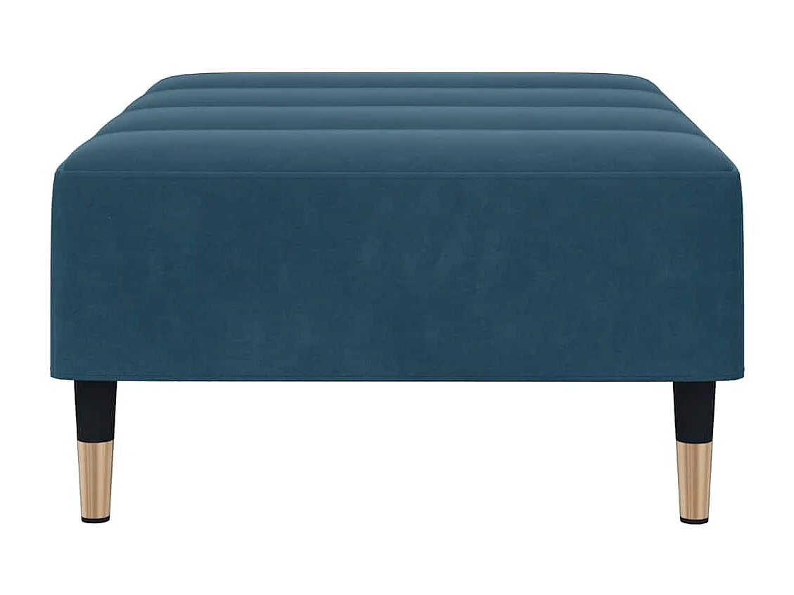Repose-pied bleu 77x55x31 cm velours