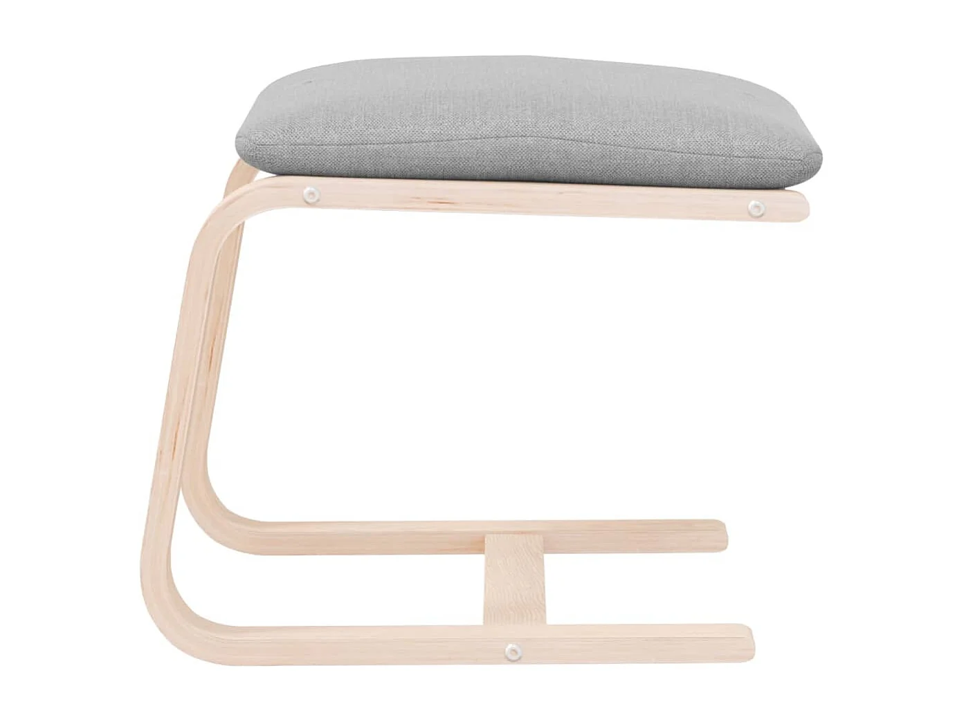 Apoio de pés 51x41x40 cm tecido cinzento-claro